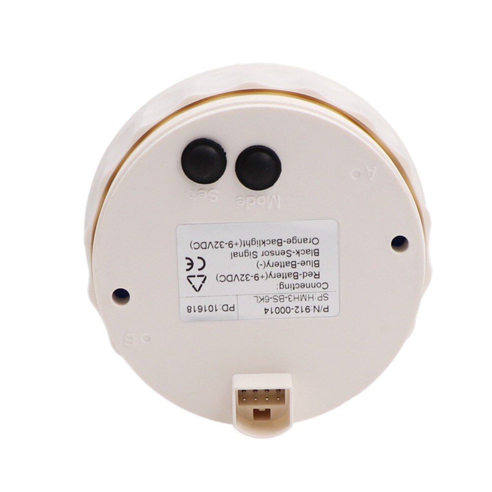 Car Marine Boat Tachometer 7 Colors Backlight Tacho Gauge 6000 RPM Tachometer with LED Digital Hourmeter 9~32 V