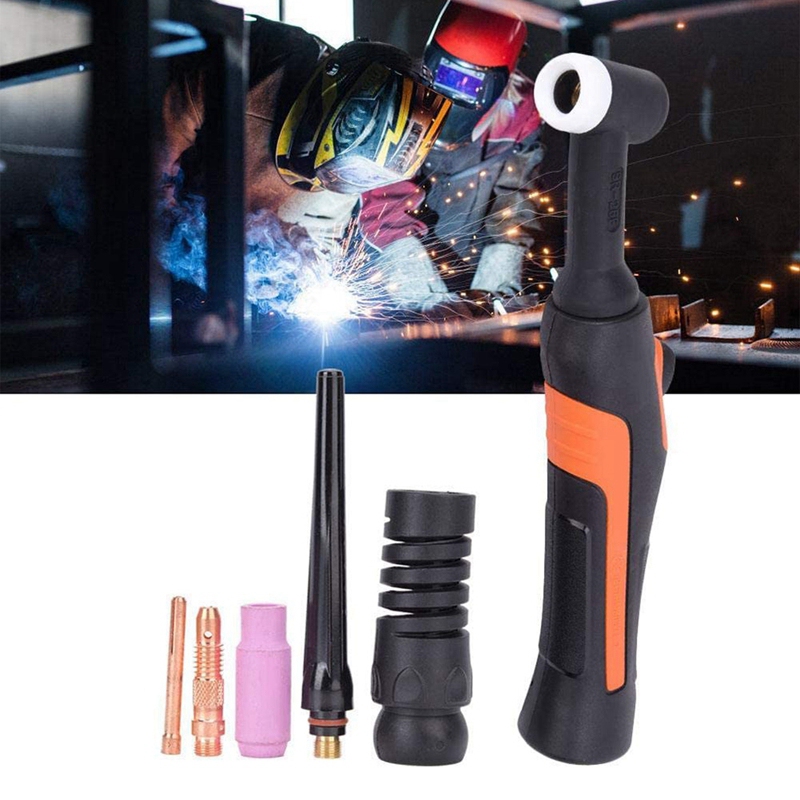 TIG Welding Set,Head Welding Torch+Ceramic Nozzle+Collet+Collet Body,Air Cooling Without Valve