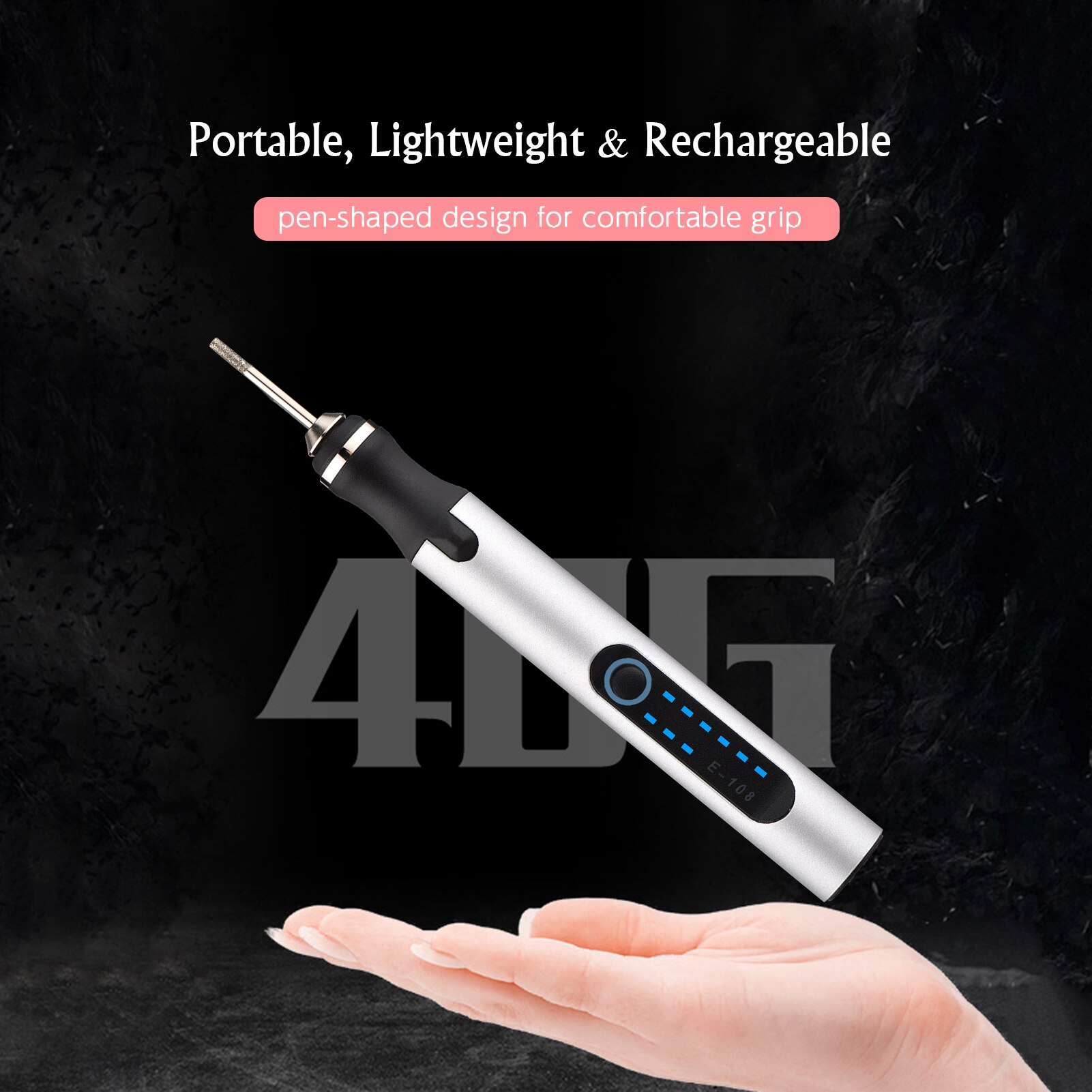 impostato di penne per smerigliatura elettriche portatili kit di penne per smerigliatrice ricaricabile mini penna per lucidatura con rettifica da 20 pezzi per lucidatura