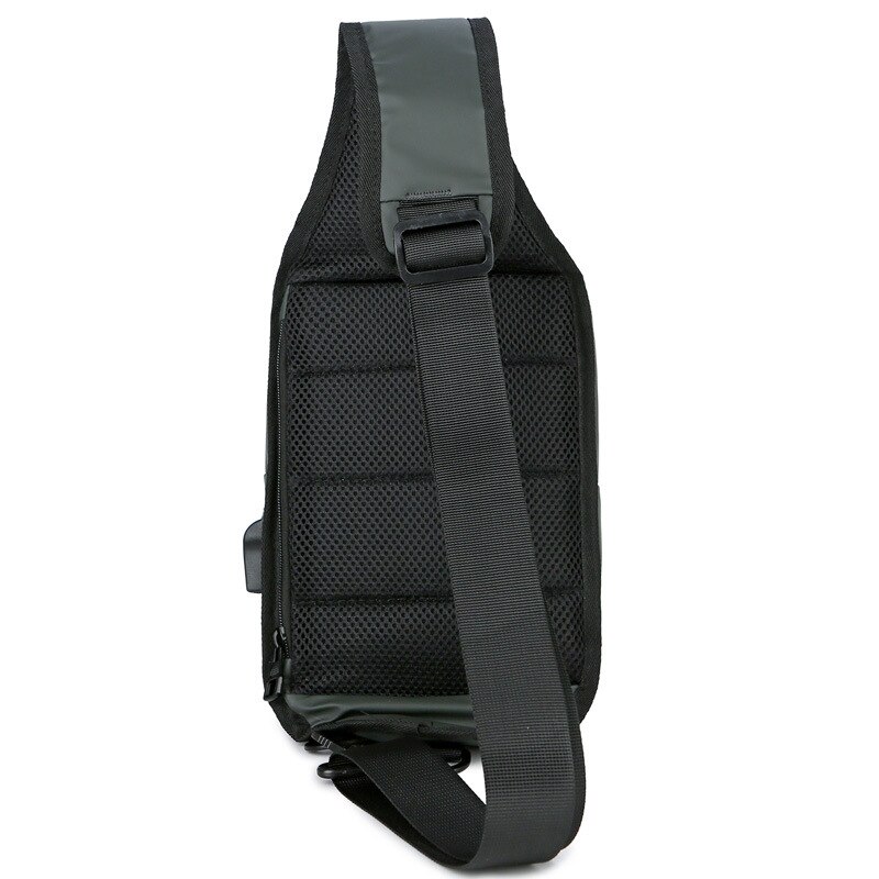 Heren borsttas, slimme usb-oplaadtas, waterafstotende nylon zakelijke casual tas, draagbare schoudertas