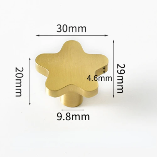 Manija de muebles de latón puro, manijas doradas para cajones para niños, exquisita forma de corazón de melocotón, decoración para habitación de niños, perilla para niños: BLANCO