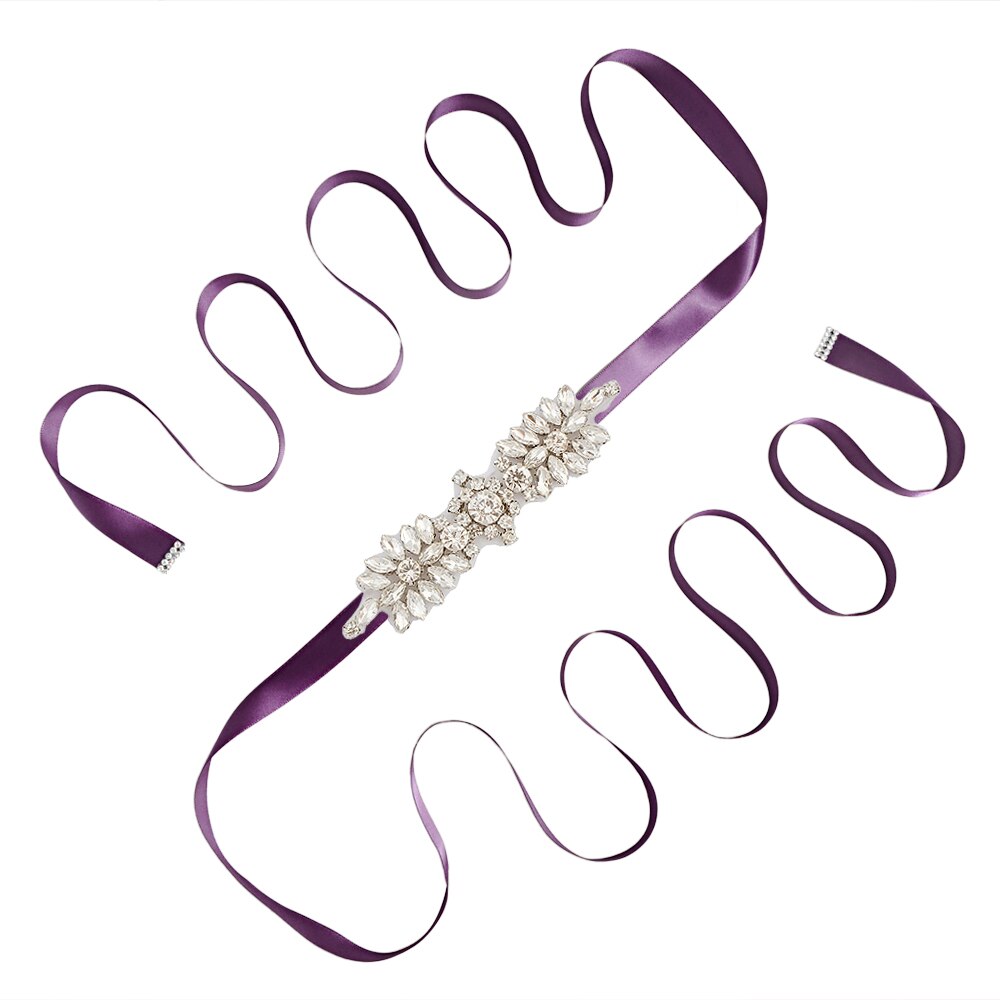 Steentjes Trouwjurk Riem Bruids Riem Trouwjurk Accessoires Bruiloft Riem Bruids Riem Bruidsmeisje Riem SCS49: purpel