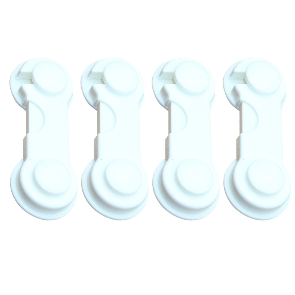 4pcs/lot Multi-function Child Baby Safety Lock Security Drawer Cupboard Cabinet Door Wardrobe Fridge Lock Protector Baby Care: White 
