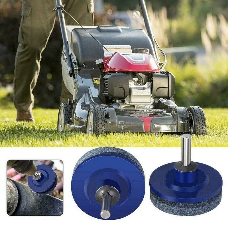 50MM Faster Blade Sharpener Lawn Mower Universal Grinding Rotary Drill Cuts Lawnmower Blade Sharpener
