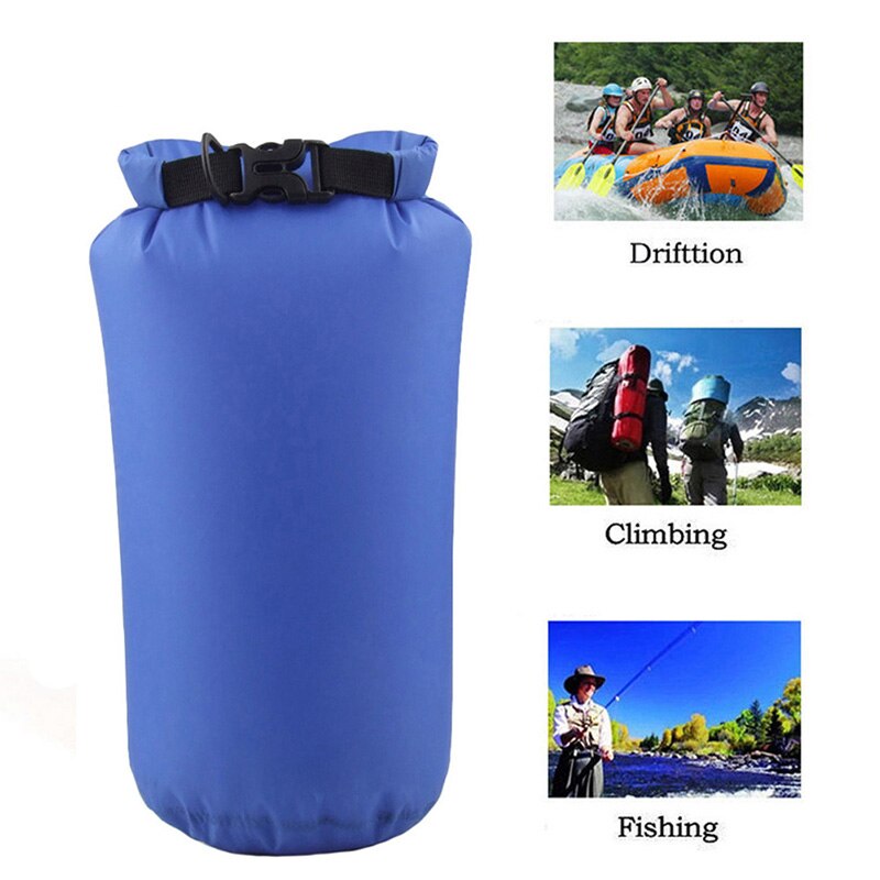 Nylon bærbar vandtæt tørpose pose til sejlads kajak fiskeri rafting svømning camping rafting sup snowboarding 8l