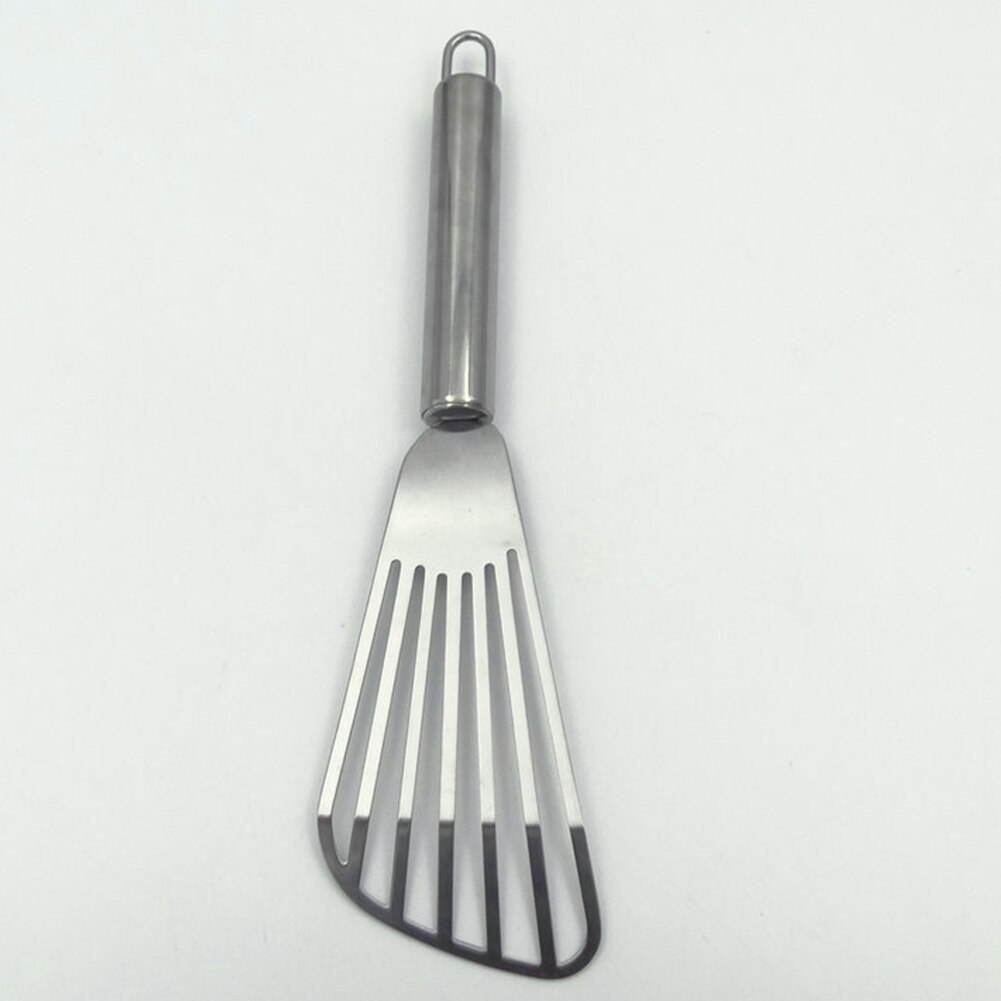 Håndholdt slikkepott rustfritt stål flerbruks slisset tynn fisk varmebestandig ikke-pinne steking grilling kokekar