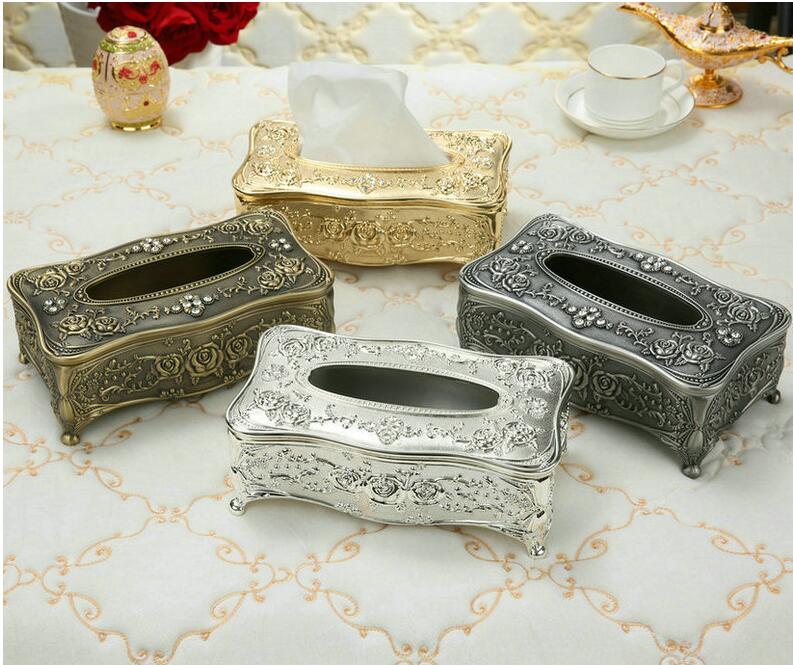 classic metal tissue box holder napkin box kleenex box kitchen tissue holder for table decorationZJH084