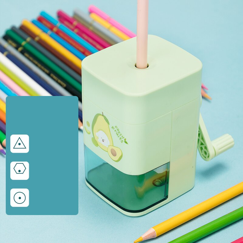 Sacapuntas Manual para lápiz, afilador de lápiz de giro automático, cuchillo para estudiantes, artistas, niños y adultos, artículos de papelería