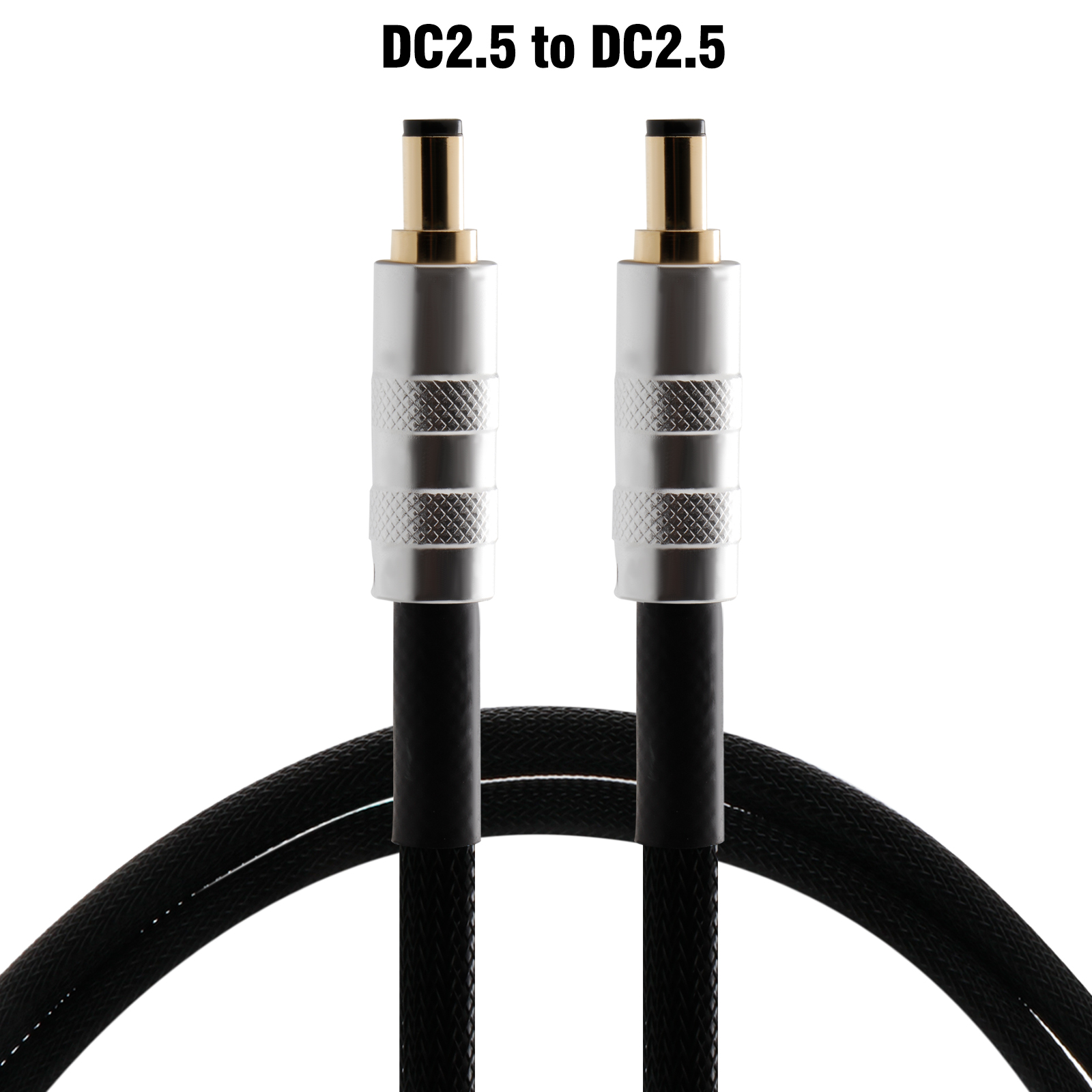 Cavo di alimentazione CC OFC di fascia alta 2x23AWG Ciao-fi DC 2,5 mm/2,1 mm connettore maschio cavo di prolunga Audio dedicato per audiophile: Oro / 1.5m