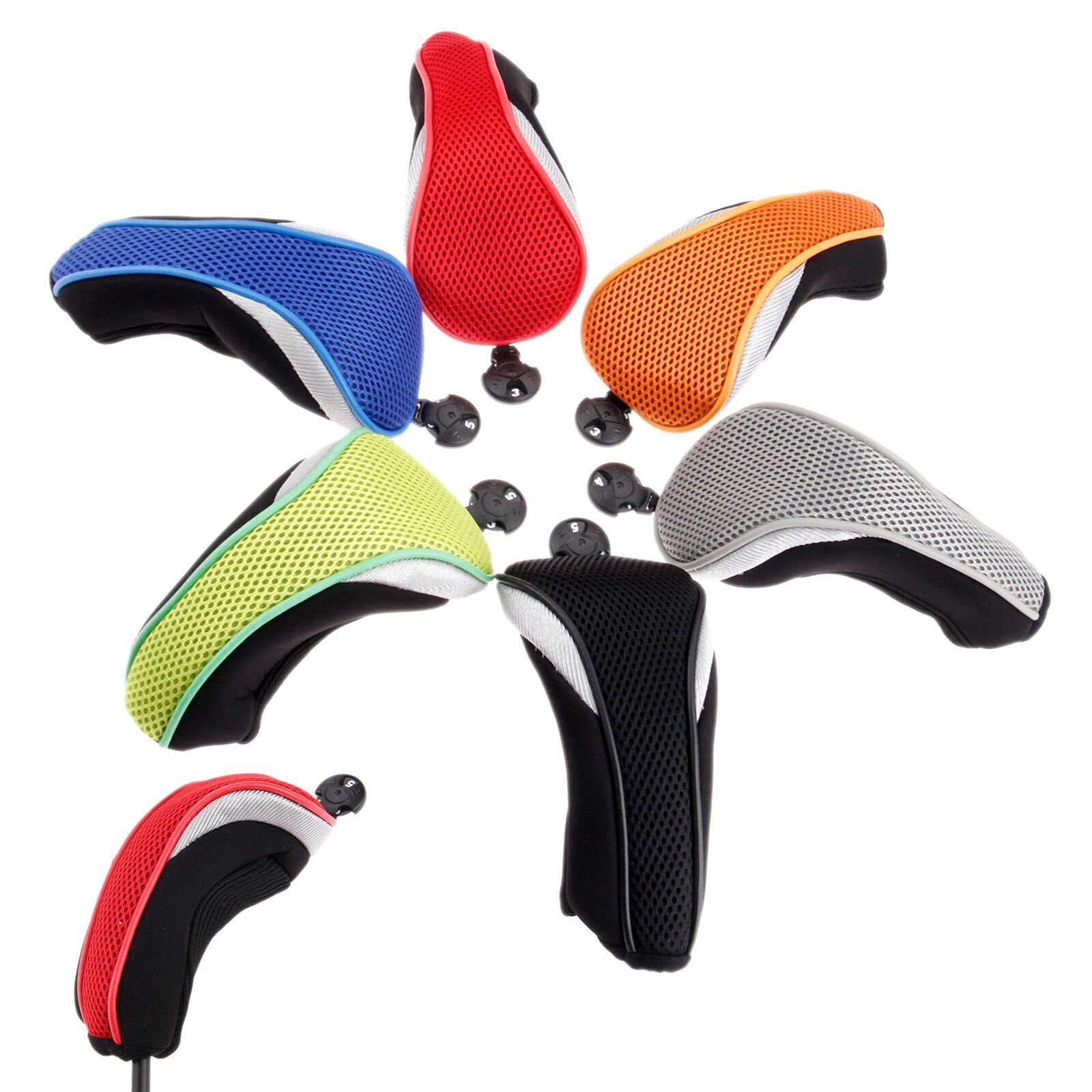 SURIEEN 3 Pcs/Set Golf Club Head Cover Golf hybrid club Headcovers Golf Head Covers Protect Set 6 Colors Choose