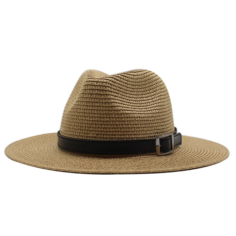 Summer unisex sun hat casual vacation Panama straw hat women wide brim Beach jazz men hats Foldable Chapeau