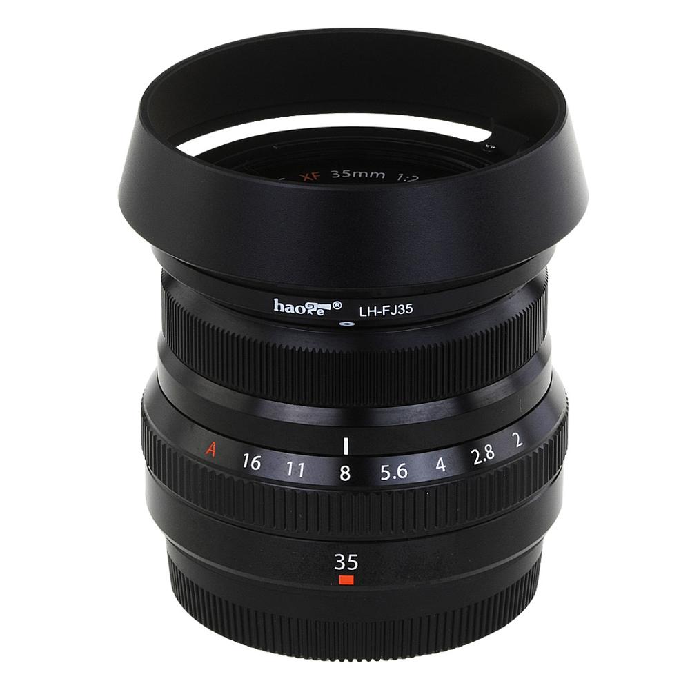 Haoge LH-FJ35 Ronde Zonnekap Voor Fujifilm Fuji Fujinon Xf 35Mm 23Mm F2 R Wr LH-XF35-2