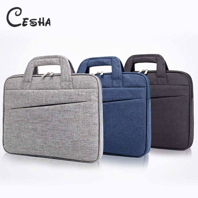 Cesha heren waterdichte canvas 15 inch laptoptas duurzame documententas draagbare draagbare portfolio