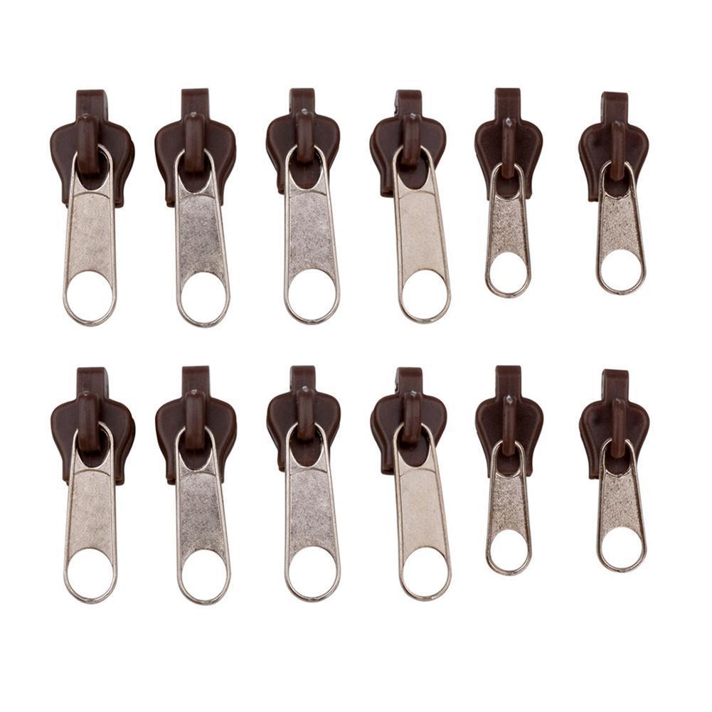 12pcs/set Universal Zipper Repair Kit Instant Fix Zip For Tailor Slider Zipper To Sewing Bulk Zip Craft Teeth Rescue Replac Q3J7