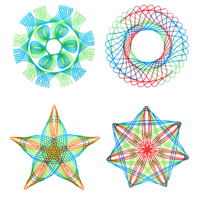 Educatief Spirograph Tekening Speelgoed Set Grijpende Tandwielen Wielen Schilderij Tekening Accessoires Speelgoed Spirographs