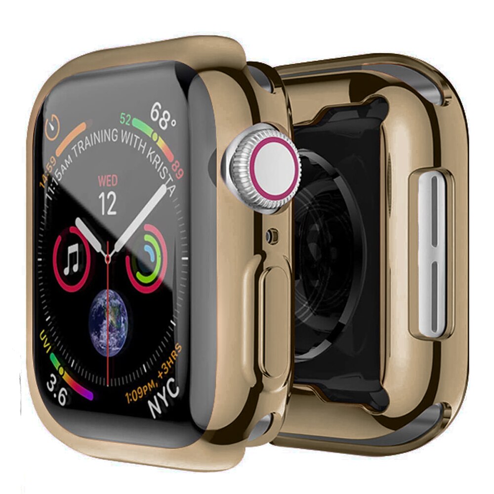 360 Volledige Soft Clear TPU Screen Protector Case Voor Apple Horloge Serie 44 MM 40 MM 42 MM 38 MM Transparante Cover Voor IWatch 6/SE/5/4/3: Zilver / 1 inch
