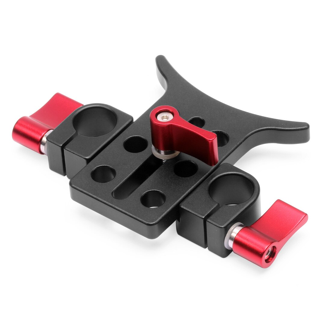Aluminiumslegering 15mm teleobjektivstøttebeslag adapter forlængerrør klip rig stang clmap system til 5 d 3 5 d 2 slr dslr kamera: Rød