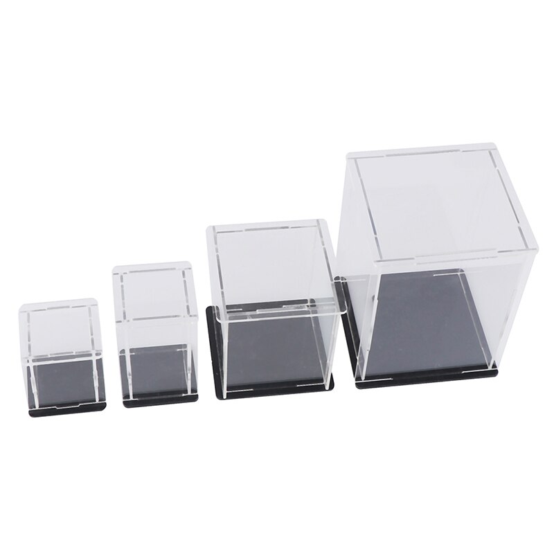 Vitrine acrílica auto-instalação caixa de cubo clara uv à prova de poeira para figuras de ação de basquete