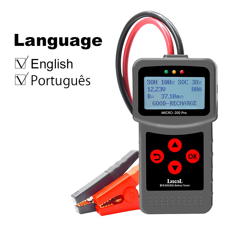 Lancol Micro200Pro 12v Battery Capacity Tester Car Battery Tester For Garage workshop Auto Tools Mechanical: green