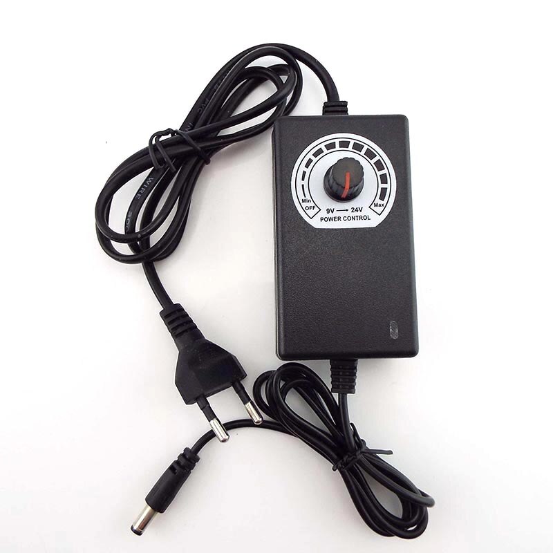 Universal Adjustable Power Supply Adapter AC 100-240V to DC 9-24V 1A Transformer Electric Charger CCTV Camera Charging