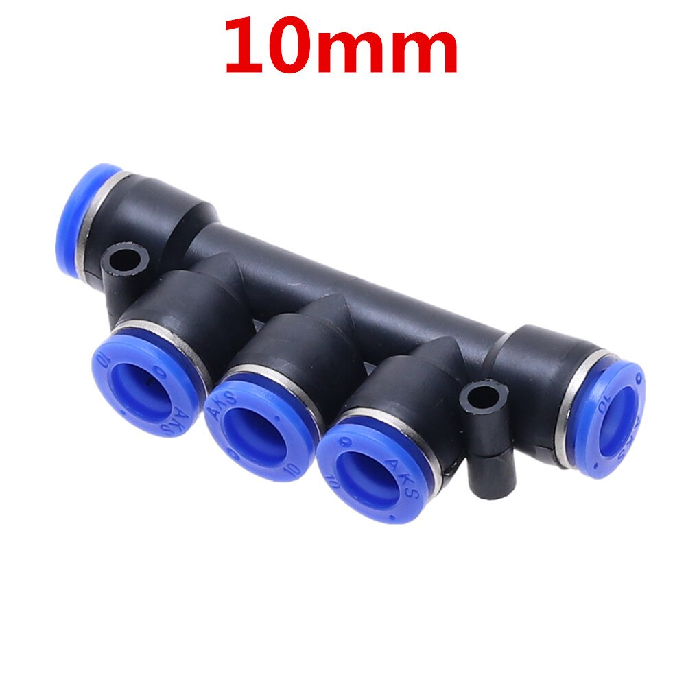 Pk 4 6 8 10 12mm pneumatisk 5-- veis kontakt hurtigmontert pneumatisk kontakt trykk vertshus passform til luft / vannslange: 10mm