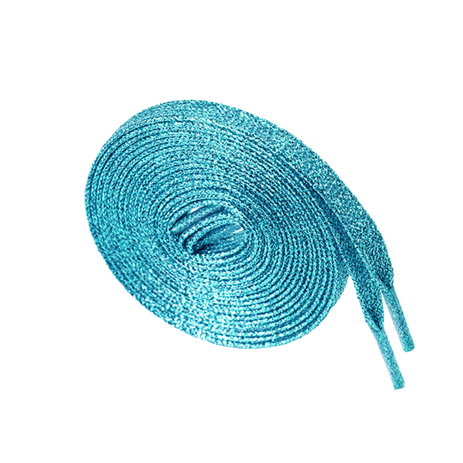 Lacets métalliques scintillants de 115 CM de Long, cordons de chaussures plats scintillants: light blue