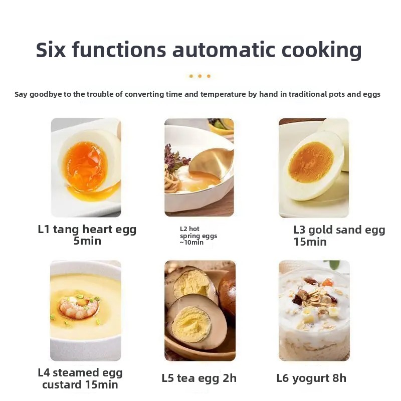 German Automatic Egg Cooker Multifunctional Home Use Steamer Egg Device Automatic Power off Household Appliance