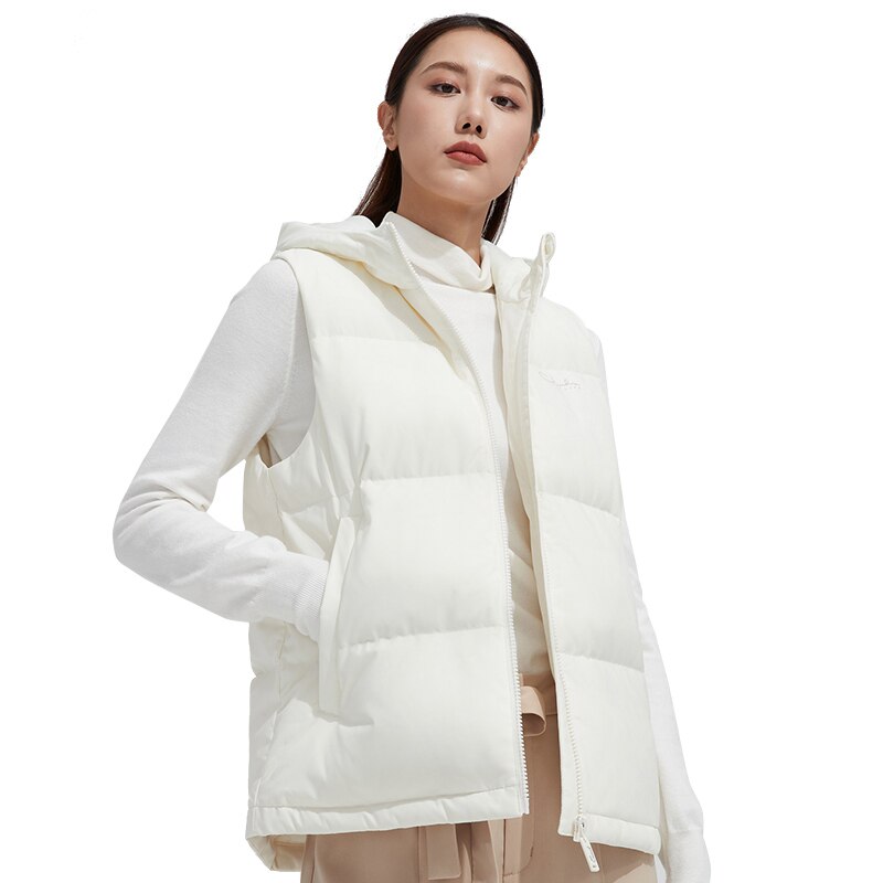 KAMEL Unten Jacke Frauen Herbst Winter Neue Stil Kurze Leichte Stand-hoch Kragen Unten Weste Jacken draussen Wandern kleidung: Weiß / XXL