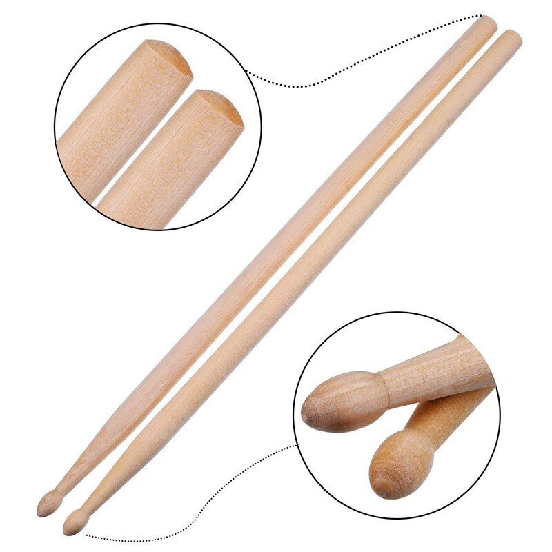 1 Paar 5A Drum Sticks Classic Maple Wood Drumsticks Set 1 Paar Drum Draad Borstels Intrekbare Drum Stok Borstel En 1 Paar Staven Dr