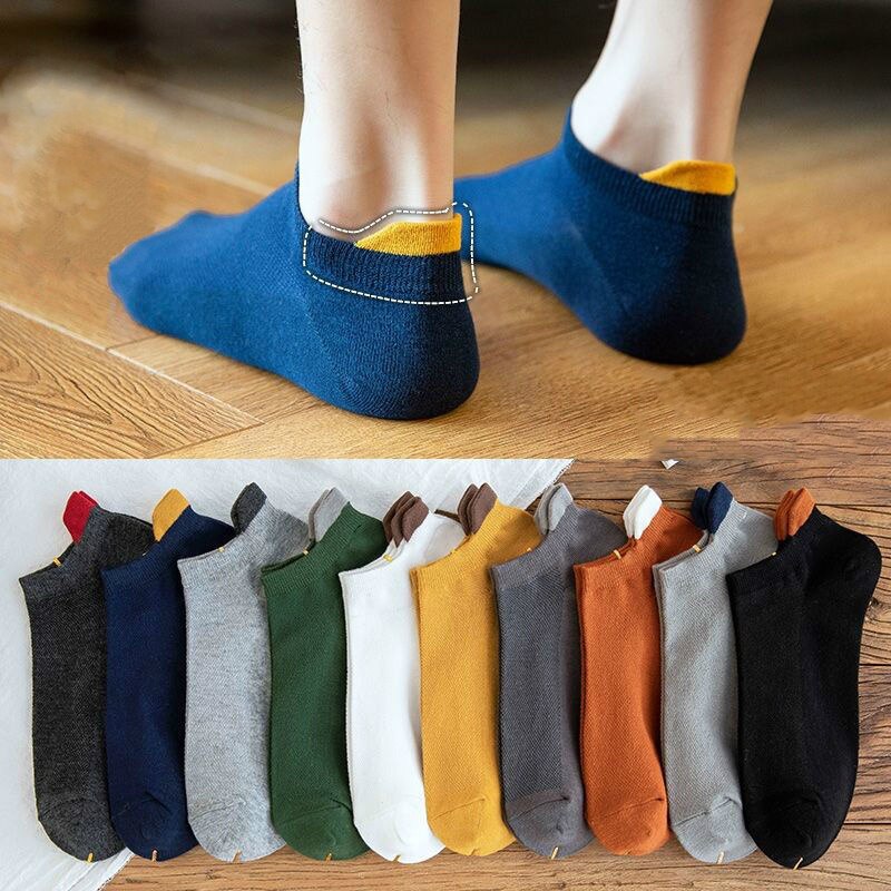 10 Pairs Men Sock Cotton Short Socks for Male Low-Cut Ankle Socks Breathable Summer Casual Soft Sports Socks