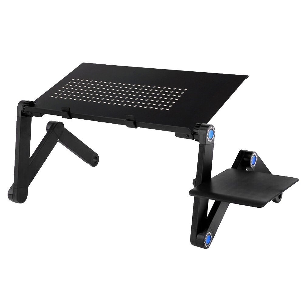 Aluminiumslegering sammenleggbart bord bærbart skrivebord bærbart justerbart bærbart stativ ergonomisk bærbart tv-seng lapdesk pc bordbord: 02