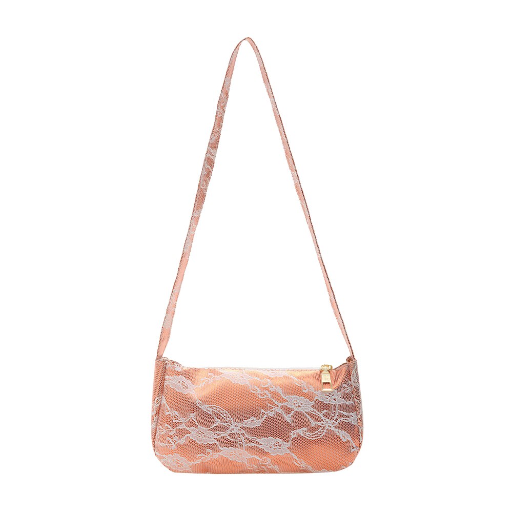 Sac à main Vintage à motif de dentelle pour jeunes femmes, sac à bandoulière Portable pour soirée, Mini bourse de rue en cuir PU: Orange