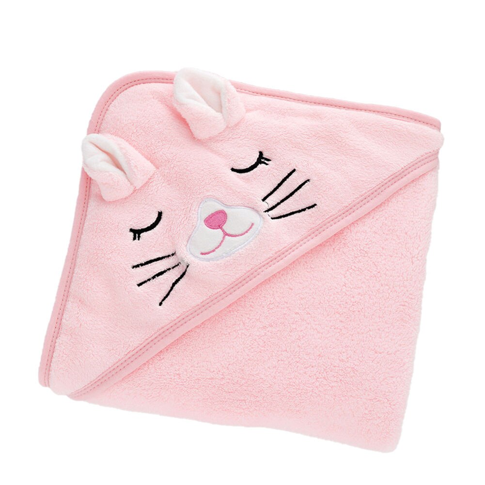 Toddler Baby Hooded Towels Newborn Kids Bathrobe Super Soft Bath Towel Blanket Warm Sleeping Swaddle Wrap for Infant Boys Girls: B