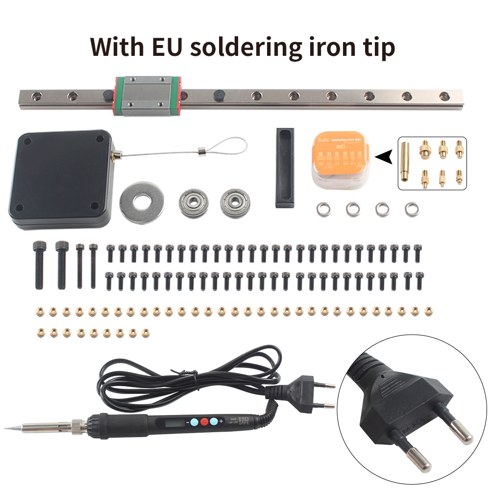 Kit de presse furtif, ensemble de chaleur, outil de presse à insérer, pointe de fer à souder, filetage, écrou d'insertion thermique, Kit intégré M2-M8 pour pièces d'impression 3D: WHITE