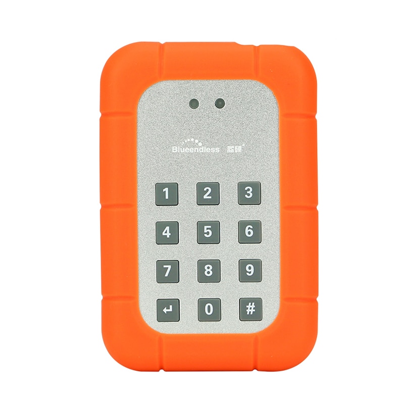 Blueendless 2.5 Inch Encrypt HDD Enclosure Sata USB 3.0 Hard Disc Case Keyboard Locking Hard Drive Caddy Portable SSD Hard Disk