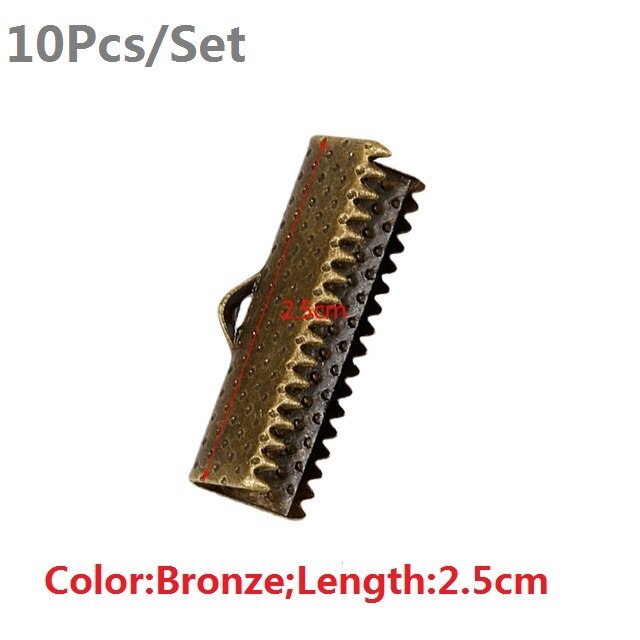 Clip en alliage métallique, 10 pièces/ensemble pièces, argent Bronze blanc or, bijoux, accessoires de bricolage, matériel de maroquinerie,: Bronze2.5