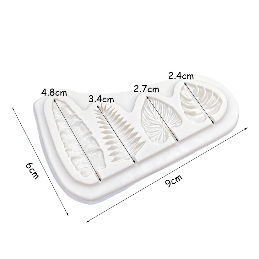 Palm Ginkgo Arce Monstera Deliciosa hojas silicona Sugarcraft molde herramientas de resina Cupcake Fondant herramientas de decoración de pasteles