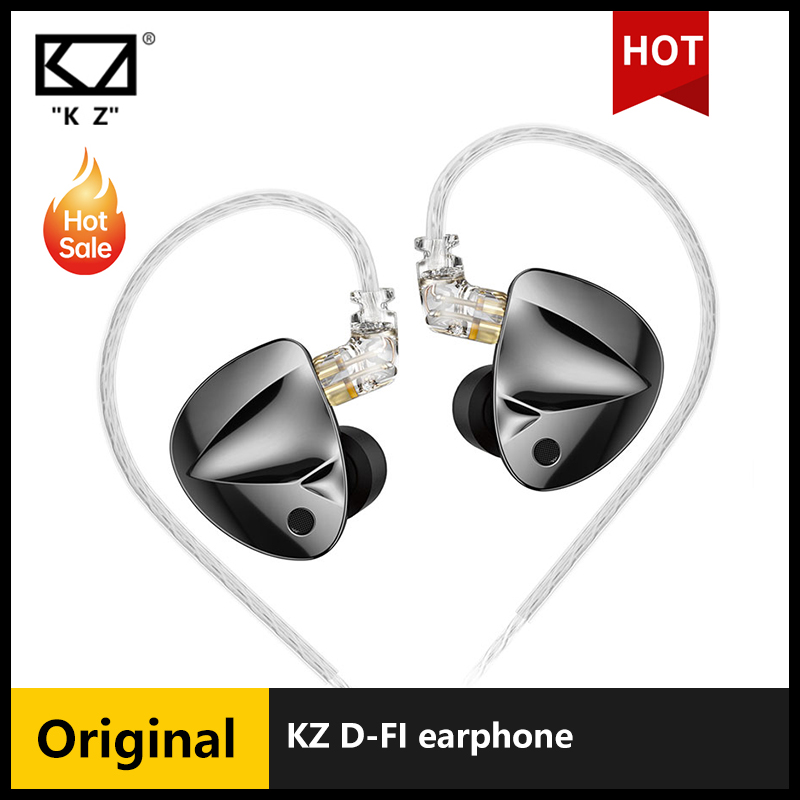 KZ D-Fi In-Ear Monitors - 4 Tuning Switches - Hi-Fi Stereo Koptelefoon met Mic - Afneembare Kabel