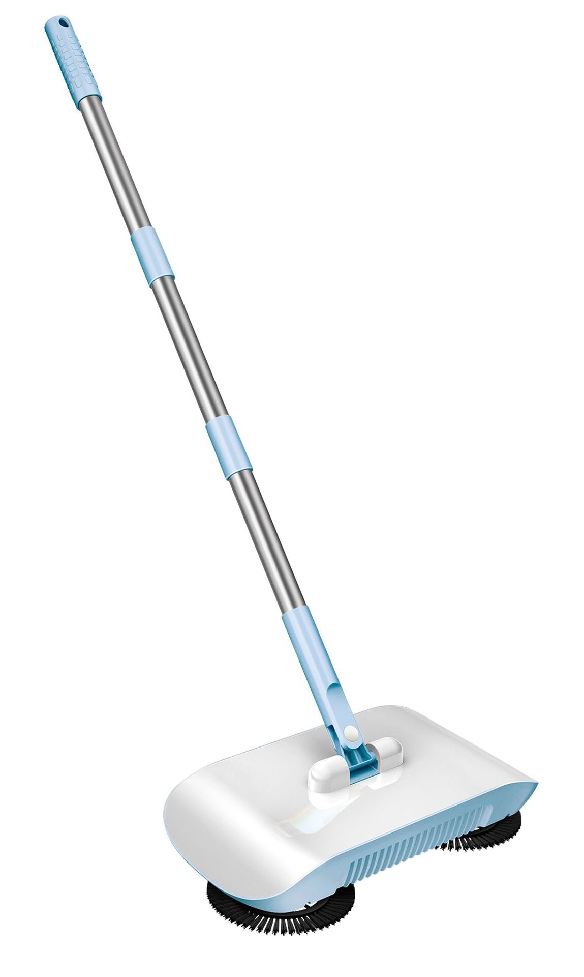 3 In 1 Hand Push Sweeper Lazy Broom Mop Broom Dustpan Set Carpet Cleaner Robot Vacuum Cleaner Desk Cleaner Automatic Sweeper: Blue