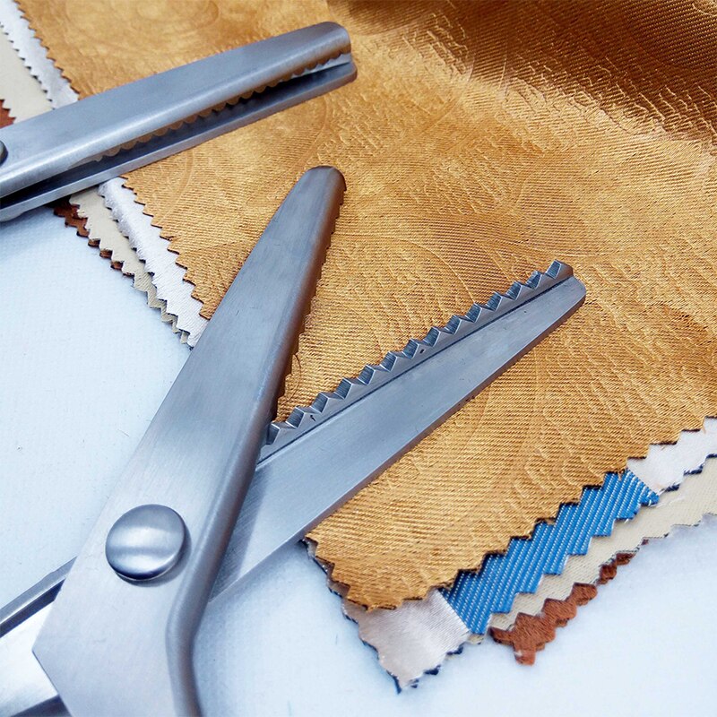 New23.5cm Zigzag Naaien Cut Dressmaking Tailor Shear Schaar Leer Handwerk Stof Denim Diy Bekleding Tool Textiel