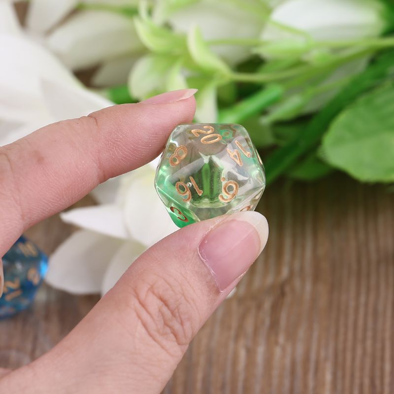 7 stücke D20 polyedrisch 20 Seitige Würfel Zahlen Zifferblätter Tisch Bord Rolle Spielen Spiel für Bar Kneipe Verein Party
