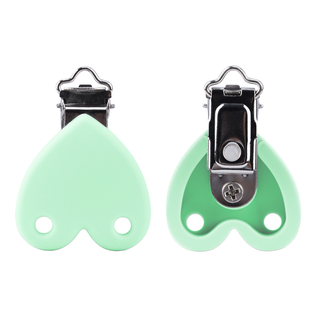 LOFCA 3Pcs/Lot Silicone Clips Round Heart Shaped Clips jewelry creation clip Tools clips for Necklace Jewelry Accessories: Blue