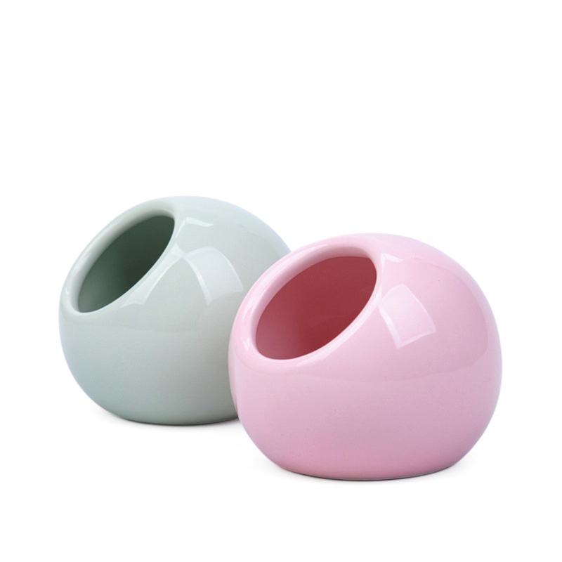 Nid en céramique de Hamster/petits animaux en forme de boule, de maison de Hamster, bain de créatures, nid de Hamster de forme ronde