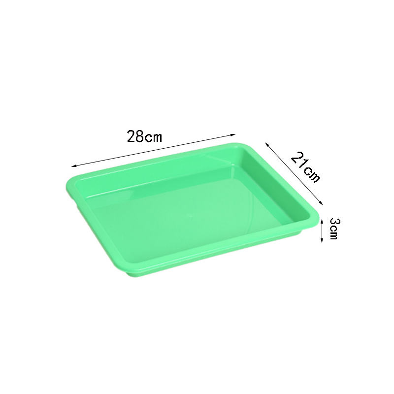 Bandejas de Arte de plástico Bandeja de actividades Multicolor Organizador de té Bandeja de servicio para manualidades Proyectos de bricolaje Pintura, Suministro de organización de cuentas: Verde