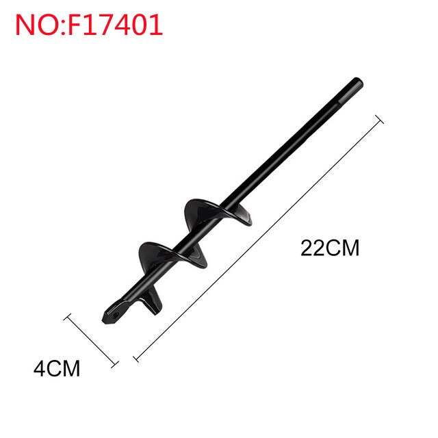 Auger Drill Bit Garden Auger Spiral Bit Flower Planting Hole Digger Ground Auger Yard Gardening DIY Planting Tool: 4X22CM