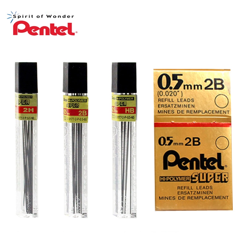 Pentel C505 Active Lead Core 0.5mm Student Drawing Writing Mechanical Pencil Lead 2B / HB / 2H School Supplies