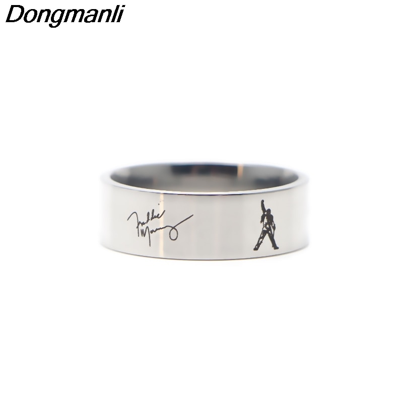 Dongmanli roestvrijstalen ring sieraden fans stijl zanger band muziek kunst ring