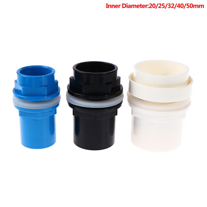 20-50mm PVC Connectors Thicken Fish Tank Pipe Garden Drain Pipe Adapter