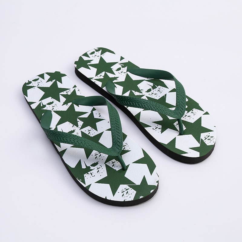 Märke män flip flops sommar strandsandaler tofflor för män halkfria slip-on flats skor män plus size 40-45 sandaler pantufa: 2 / 9.5