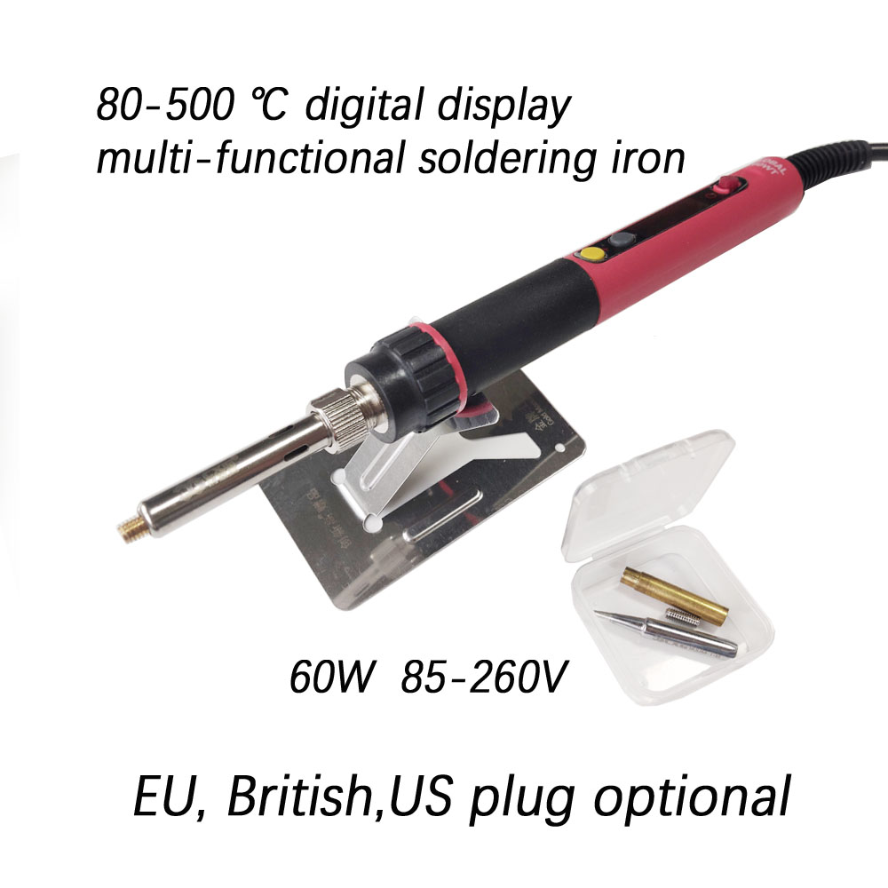 Soldeerbout Kleine Houvast Foliedruk Machine Digitale Display 80-500 Graden Lederen Ambachtelijke Ijzer Voor Embossing Branding: Dark Gray